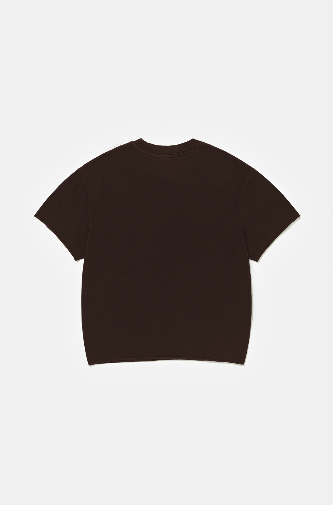 Camiseta Boxy Regular Marrom Corte a Fio