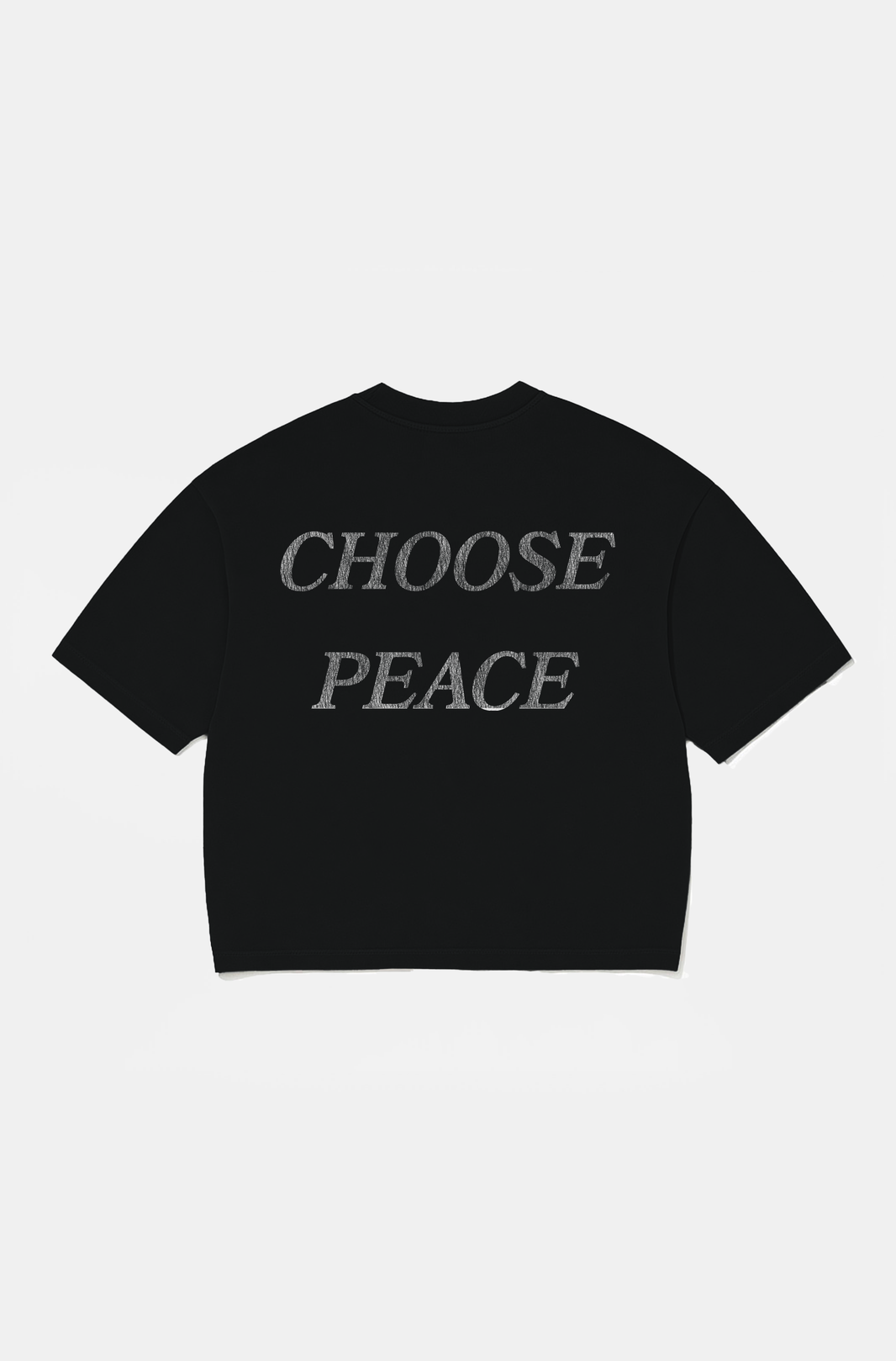 Camiseta Boxy Over Peace Preto