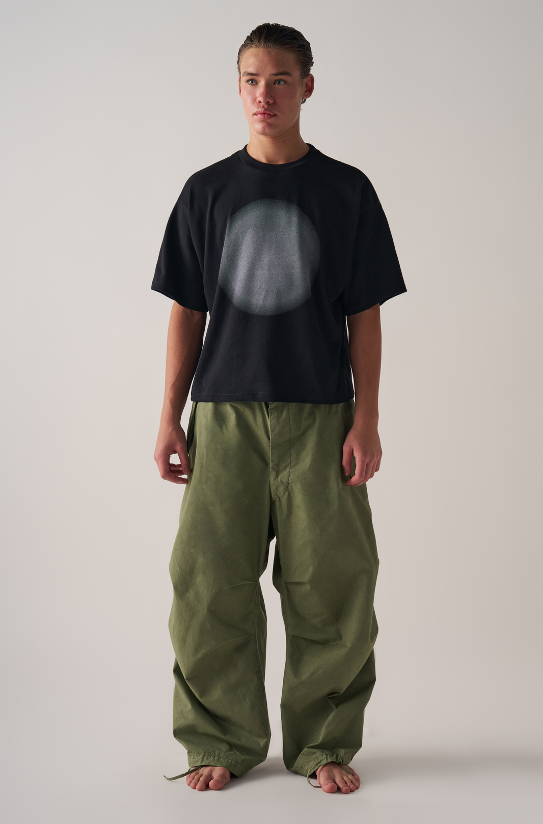 Camiseta Boxy Over Peace Preto