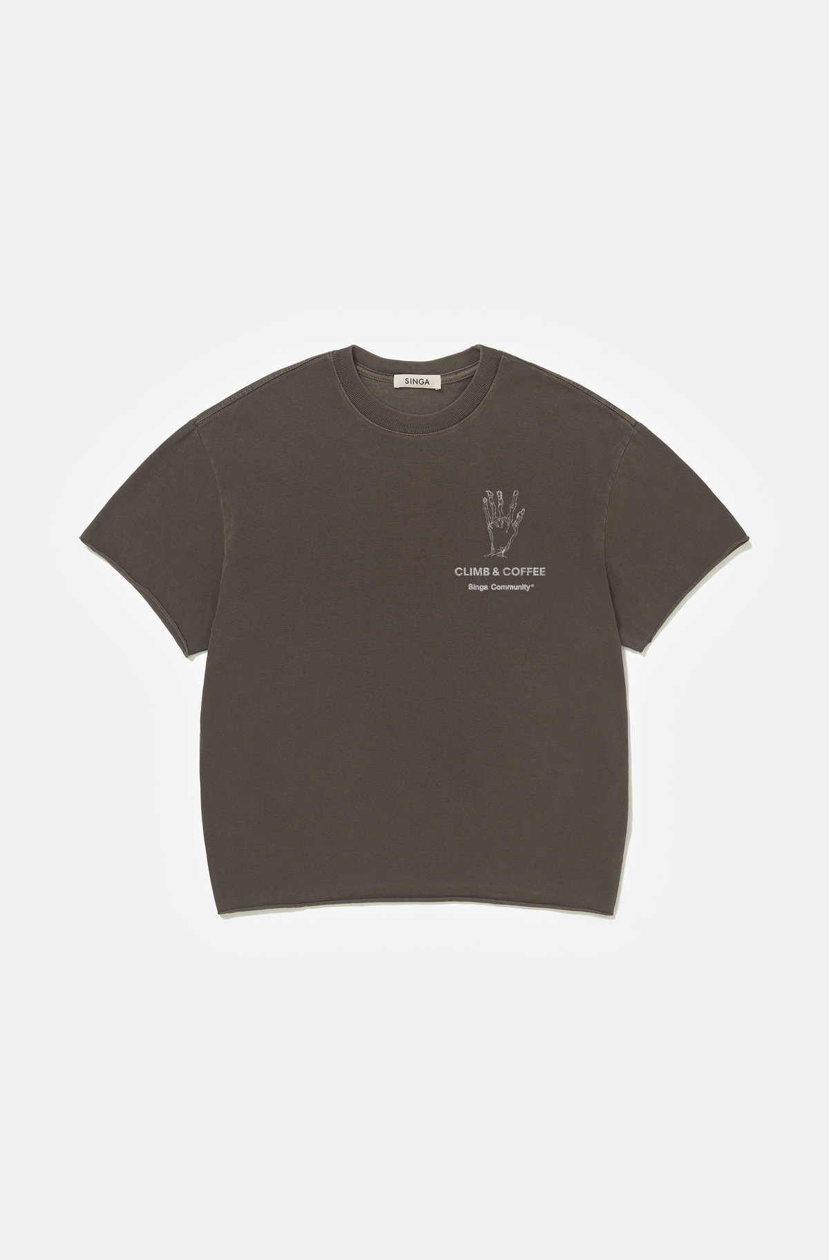 Boxy Regular Corte A Fio Climb & Coffee