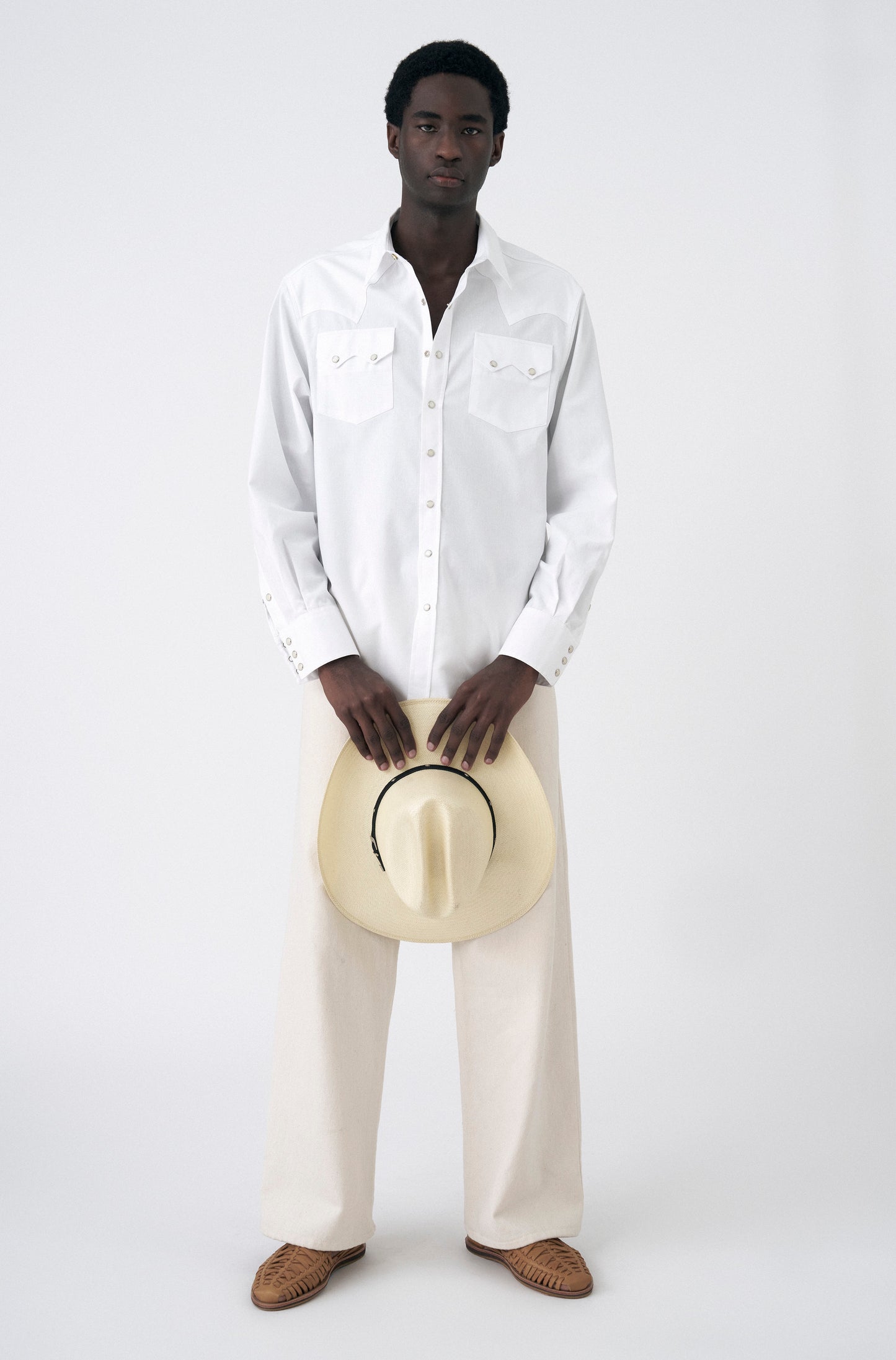 CAMISA WESTERN OXFORD - BRANCO