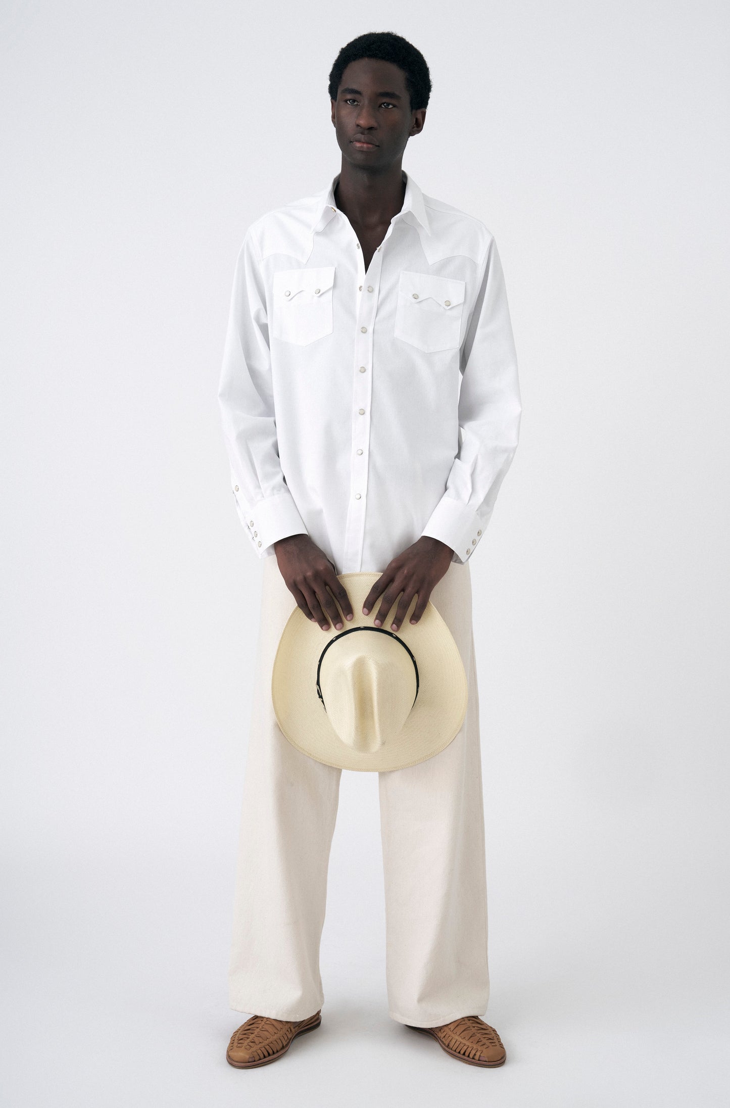 CAMISA WESTERN OXFORD - BRANCO