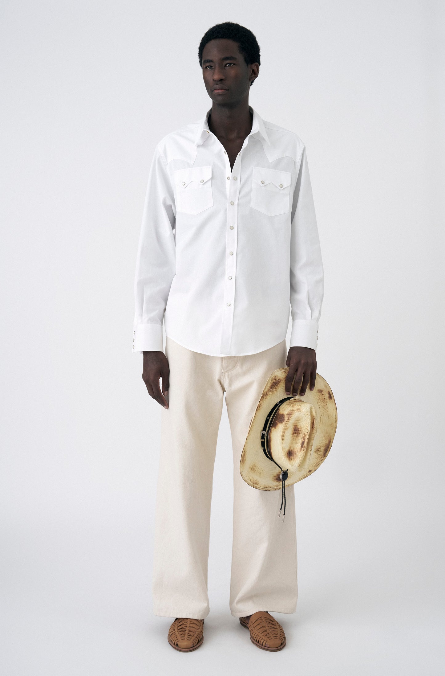 CAMISA WESTERN OXFORD - BRANCO