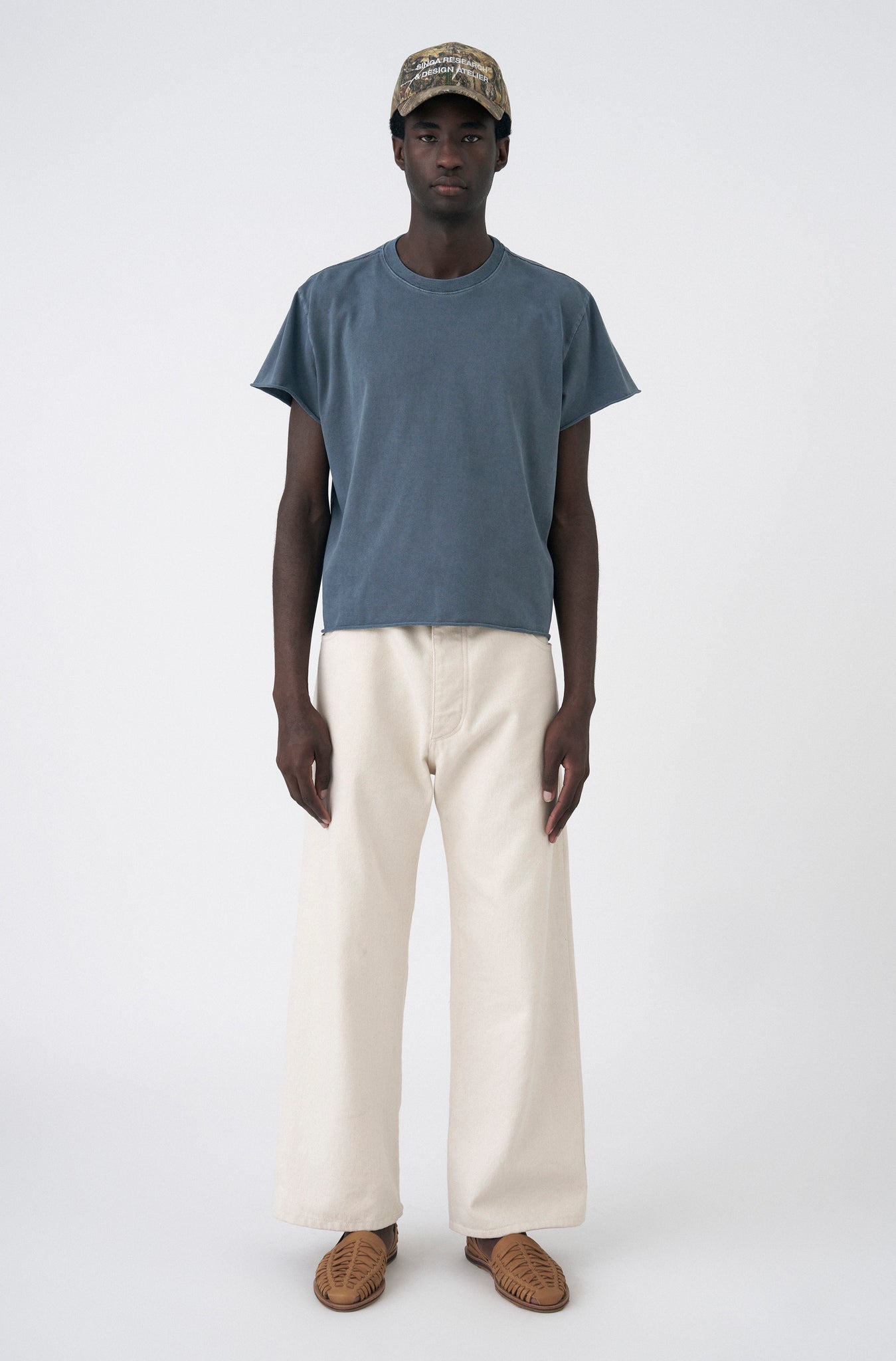 Camiseta Boxy Regular Corte a Fio Indigo