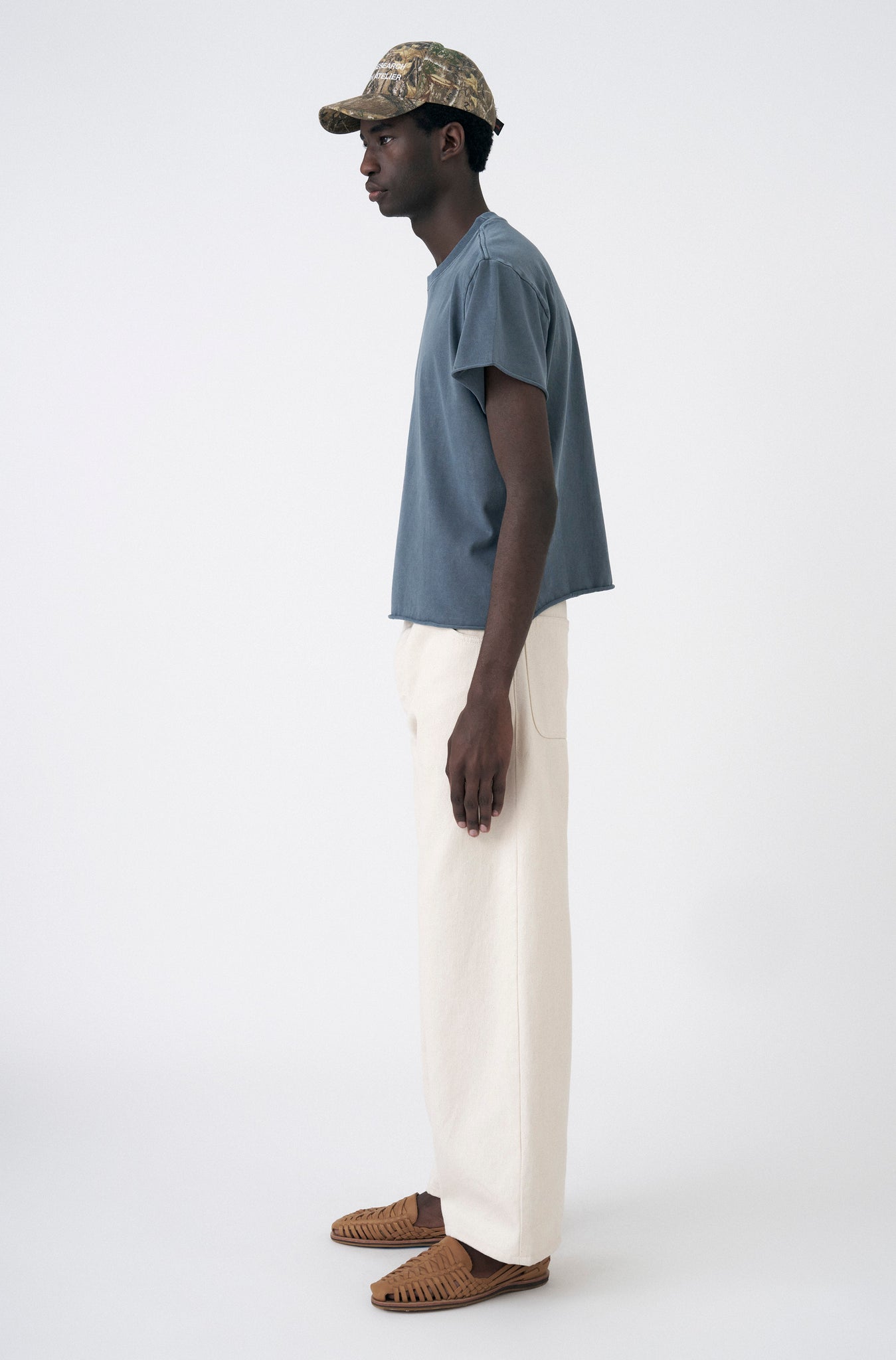 Camiseta Boxy Regular Corte a Fio Indigo