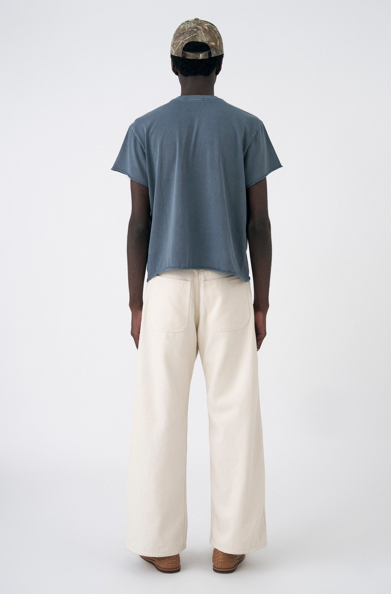 Camiseta Boxy Regular Corte a Fio Indigo