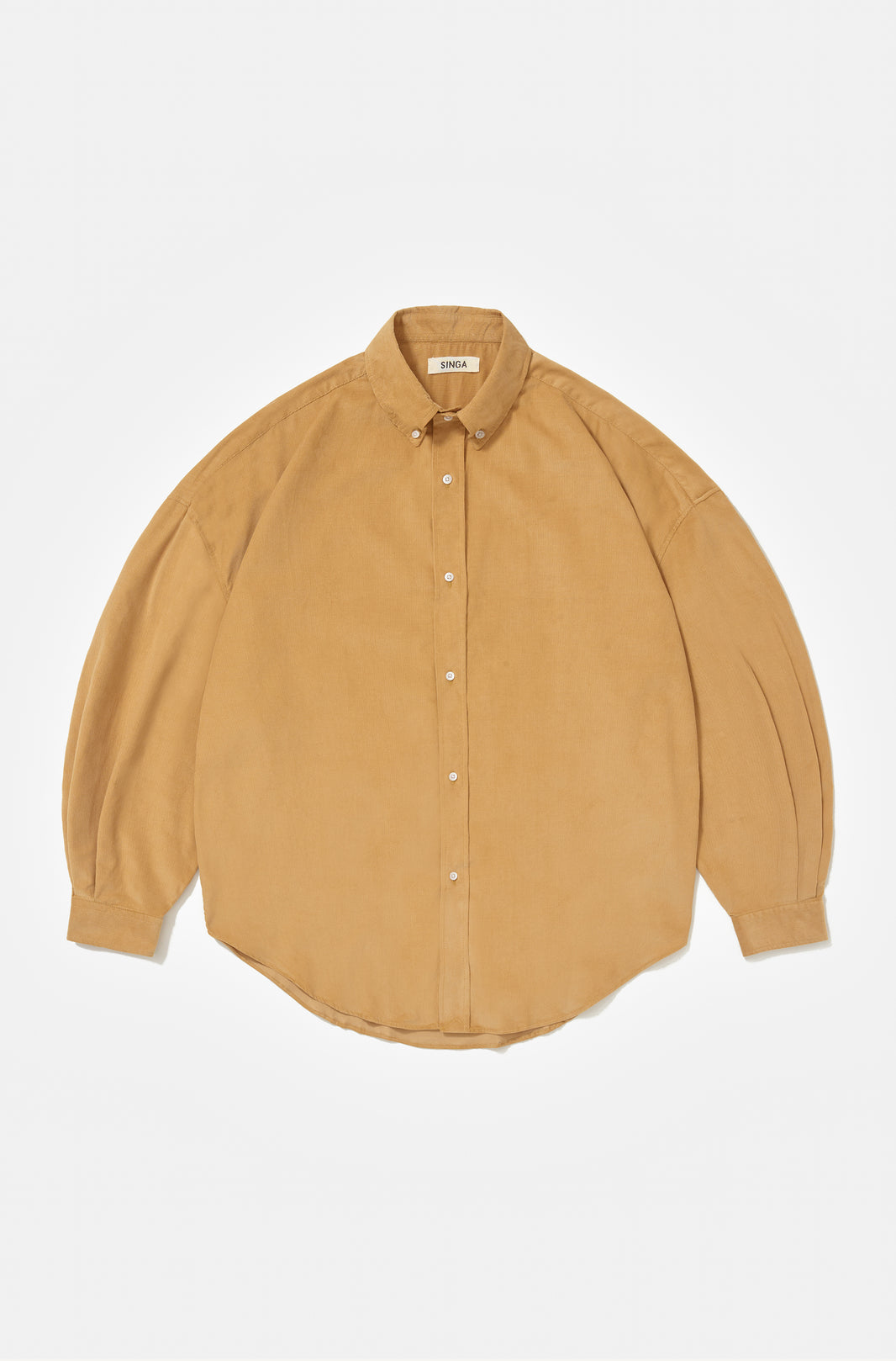 Camisa Oversized Veludo Bege