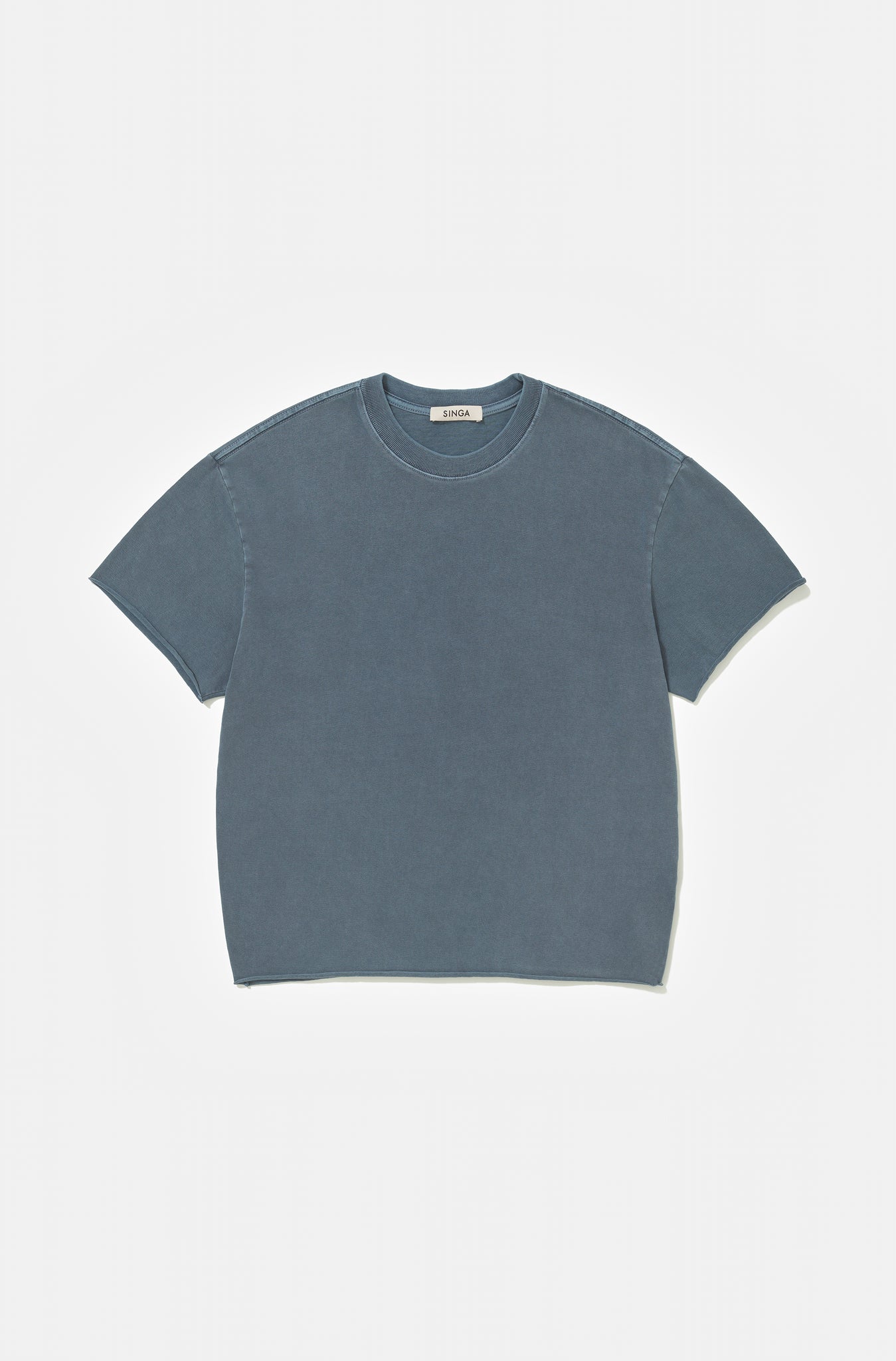 Camiseta Boxy Regular Chakra-Washed™ Indigo Corte a Fio