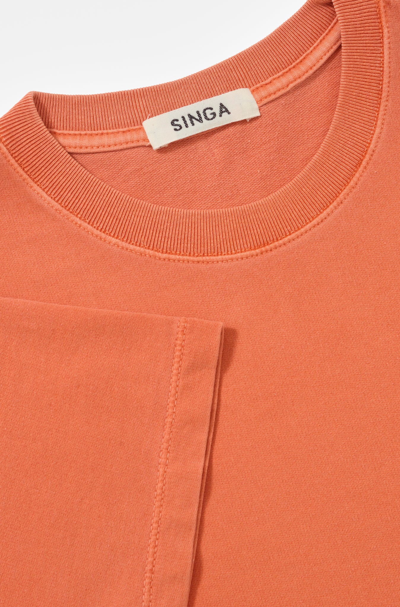 Camiseta Boxy Regular Laranja Queimado