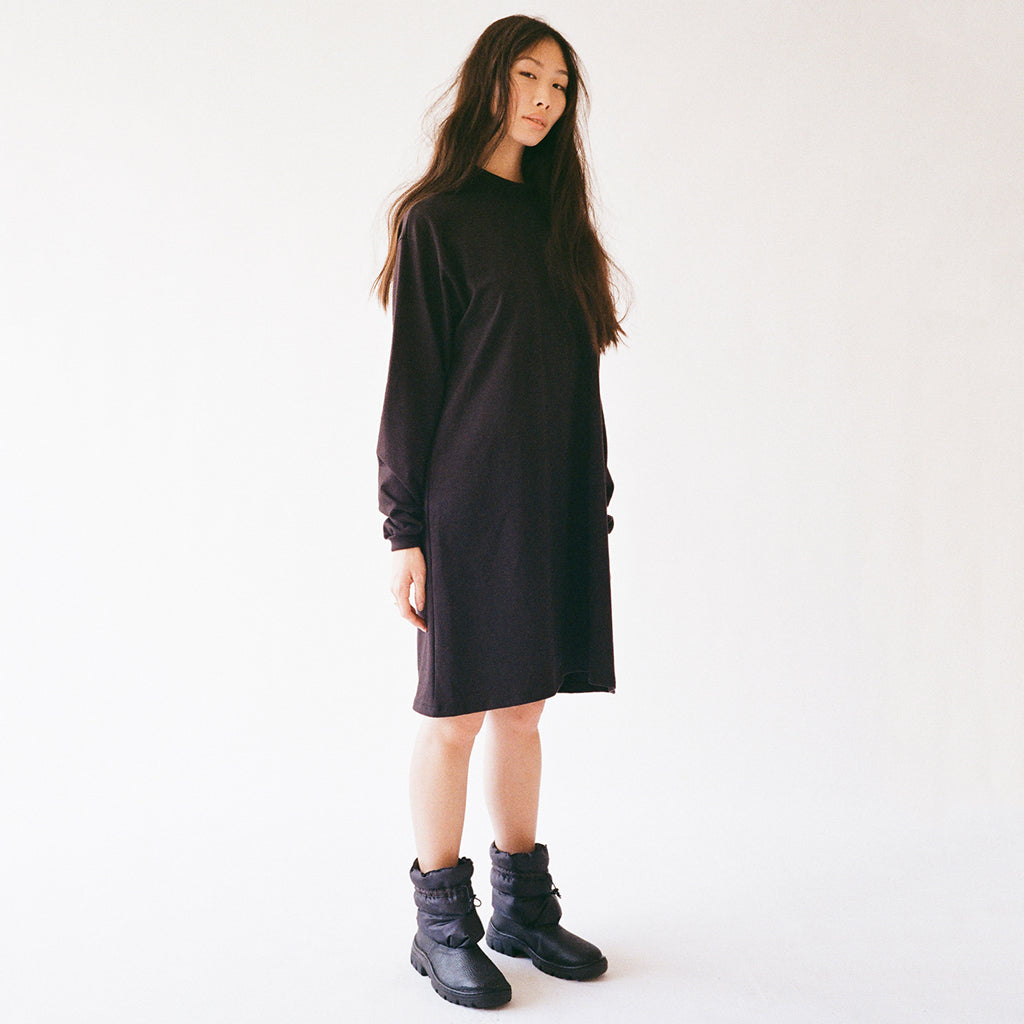 Vestido Gola Alta Preto